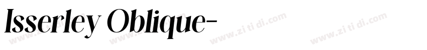 Isserley Oblique字体转换 Isserley Oblique字体转换